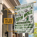 Personalized Golf Golfer 19th Hole Proudly Customized Flag