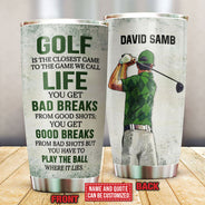 Gobelet personnalisé avec citations personnalisées pour golfeurs