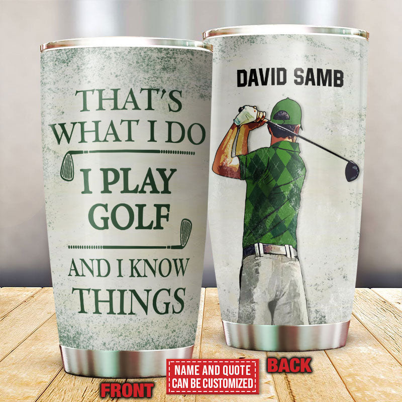 Personalized Golf Golfer Custom Quotes Customized Tumbler