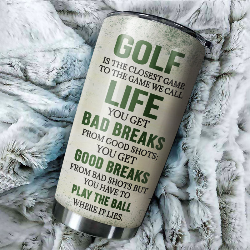 Gobelet personnalisé « Le golf est le jeu le plus proche »