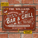 Grillades personnalisées Servir fièrement tout ce que vous apportez Panneaux métalliques classiques personnalisés en couleur