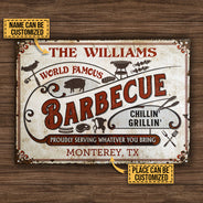 Panneaux métalliques classiques personnalisés de barbecue de renommée mondiale