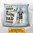 Personalized Hockey Dad And Child Best Dad Ever Custom Pillow