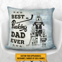 Personalized Hockey Dad And Child Best Dad Ever Custom Pillow