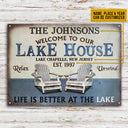 Personalized Lake House Life Is Better Customized Classic Metal Signs