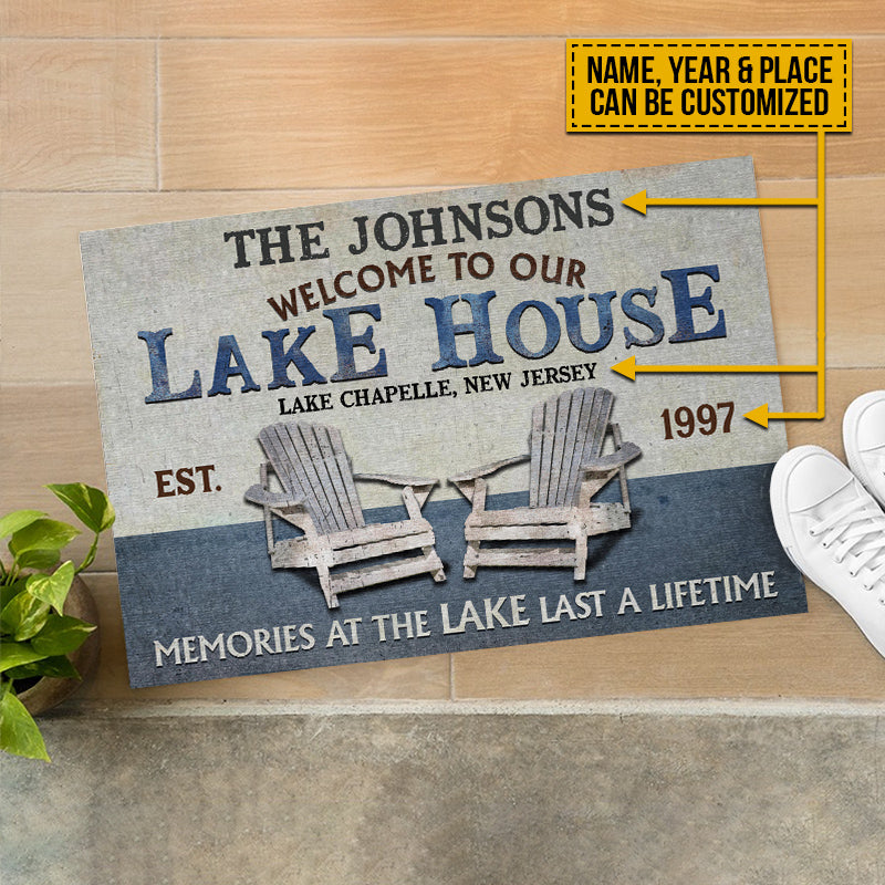 Paillasson personnalisé « Souvenirs du lac au lac »