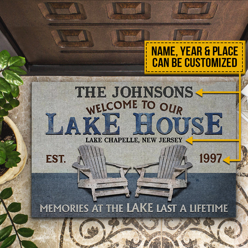 Paillasson personnalisé « Souvenirs du lac au lac »