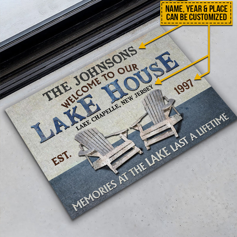 Paillasson personnalisé « Souvenirs du lac au lac »