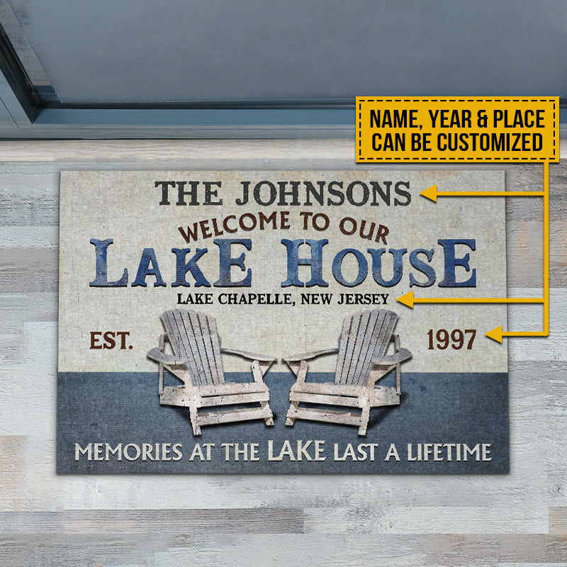 Paillasson personnalisé « Souvenirs du lac au lac »