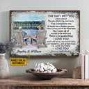 Personalized Lake Old Couple The Day I Met Custom Poster