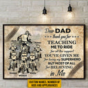 Personalized Motorcycle Riding Dad Thank You Custom Poster