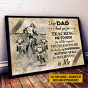 Personalized Motorcycle Riding Dad Thank You Custom Poster