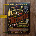 Personalized Patio Grilling Red Listen To The Good Music Black Vertical Custom Classic Metal Signs