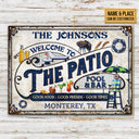 Panneaux métalliques classiques personnalisés pour patio, piscine, bons amis, bons moments