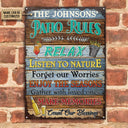 Personalized Patio Rules Make Memories Custom Classic Metal Signs