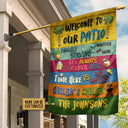 Personalized Patio Welcome Grilling Chilling Custom Flag
