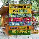 Personalized Patio Welcome Grilling Chilling Custom Flag