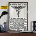 Personalized Physician Prayer Customized Poster
