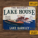 Personalized Pontoon Speedboat Lake Relax Customized Classic Metal Signs