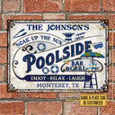 Personalized Pool Bar & Grill Customized Classic Metal Signs