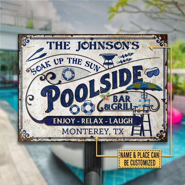 Panneaux métalliques classiques personnalisés pour bar et grill de piscine