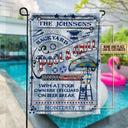 Personalized Pool Bar & Grill Stars & Stripes Custom Flag