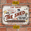 Personalized Shed Grilling Red Listen To The Good Music Custom Classic Metal Signs