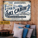 Panneaux métalliques classiques personnalisés « La vie au ski est meilleure sur les pistes »