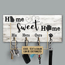 Personalized Starter Home State Home Sweet Home Custom Wood Key Holder