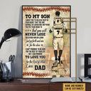 Personalized Baseball Dad And Son Never Lose Customized Poster