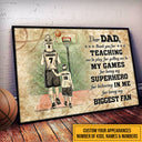 Personalized Basketball Dad And Child Custom Kid Thank You Custom Poster