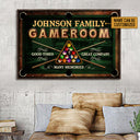 Affiche personnalisée « Billard Game Room Good Times »