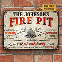Personalized Camping Fire Pit Get Toasted Horizontal Custom Classic Metal Signs