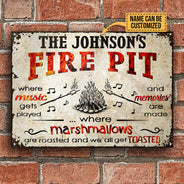 Foyer de camping personnalisé Get Toasted Horizontal Custom Classic Metal Signs