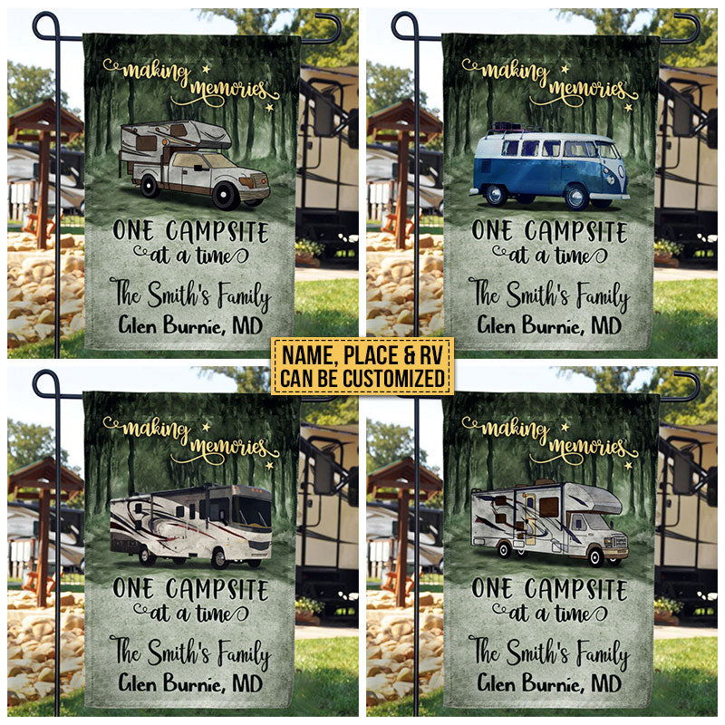 Personalized Camping Making Memories Custom RV Customized Flag