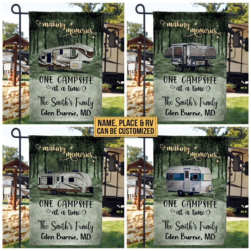 Personalized Camping Making Memories Custom RV Customized Flag