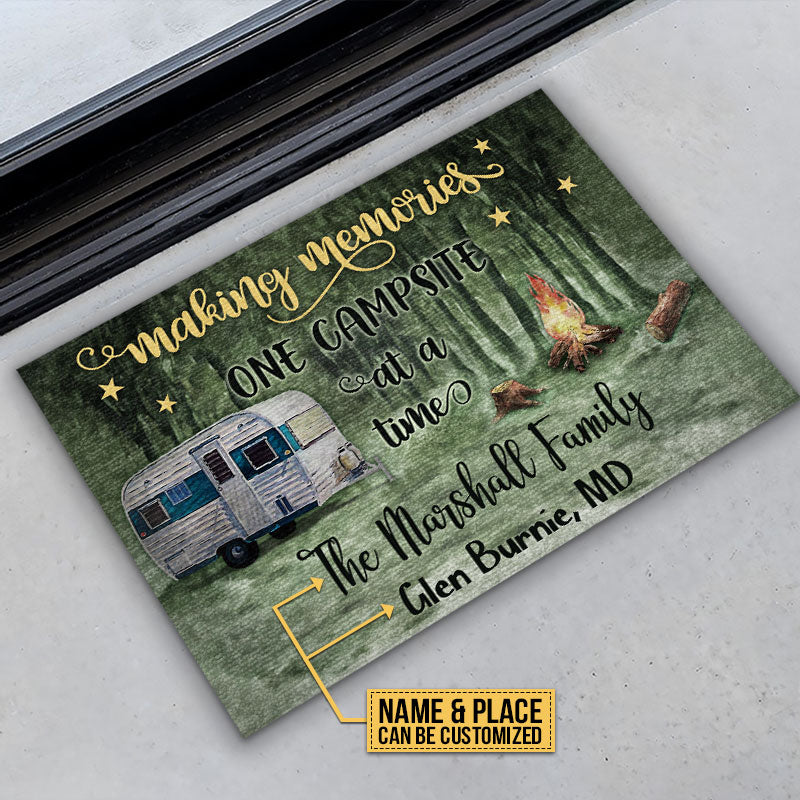 Personalized Camping Making Memories One Campsite Customized Doormat