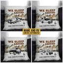 Personalized Camping Map We Sleep Around Customized Pillow