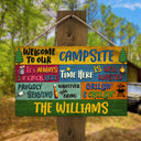 Personalized Camping Proudly Serving Custom Wood Rectangle Sign, Camping Gift