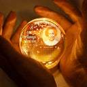 Custom Photo,Memorial,Family,Sad - Custom Photo Calendar The Moment Your Heart Stopped - Personalized Crystal Globe Lamp