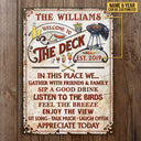Personalized Deck Grilling Red Gather With Friends Custom Classic Metal Signs