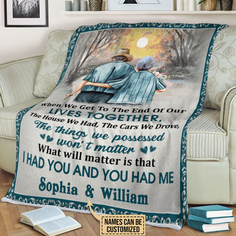 Personalized Family Old Couple When We Get Customized Fleece Blanket