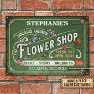 Fleuristerie personnalisée Magasin de fleurs Enseignes métalliques classiques personnalisées
