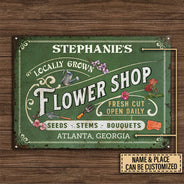 Fleuristerie personnalisée Magasin de fleurs Enseignes métalliques classiques personnalisées