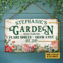 Personalized Gardening Grow Love Customized Wood Rectangle Sign