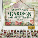 Personalized Gardening Grow Love Customized Wood Rectangle Sign