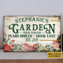 Personalized Gardening Grow Love Customized Wood Rectangle Sign