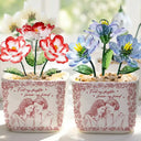 Gift For Mother,Gift For Grandma,Love - Custom Photo Pencil Sketch The Love Between Mother & Daughter Is Forever - Personalized Glass Flower Plant Pot