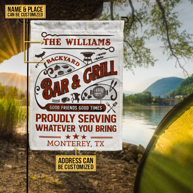 Personalized Grilling Proudly Serving You Bring Customized Flag