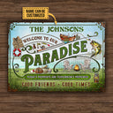 Personalized Lake Paradise Tomorrow's Memories Custom Classic Metal Signs